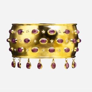 "BRACELET" DESIGNED by MASSIMO DE LUCA w/ Amethyst colored stones